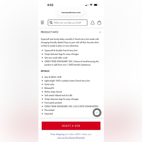 Hanna Andersson French Terry Overalls Navy Blue 3T LIKE NEW - Picture 9 of 9